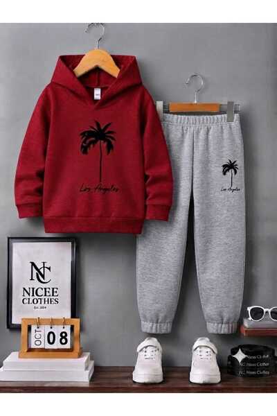 Leto Lykia Children's Tracksuit Unisex (Black Tree in the Middle Losangels Wi...