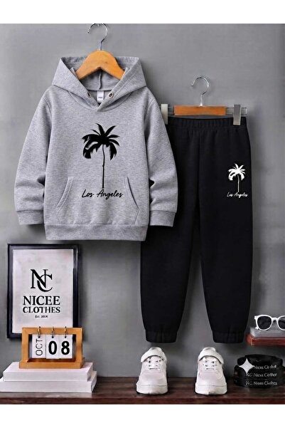 Leto Lykia Children's Tracksuit Unisex (Black Tree in the Middle Losangels Wi...