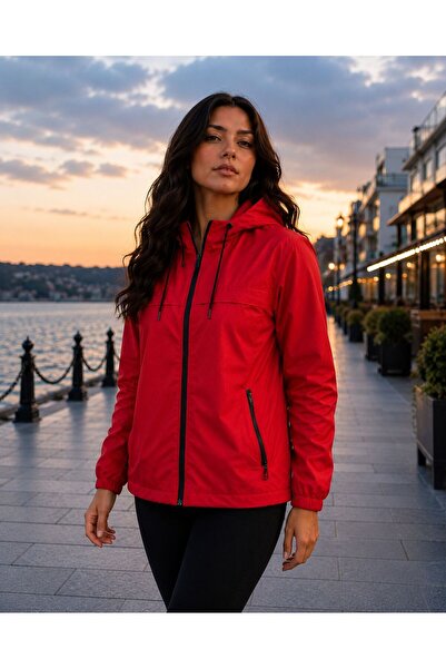 Gül Maison Women's Raincoat Waterproof Hooded Oversize Stylish Seasonal