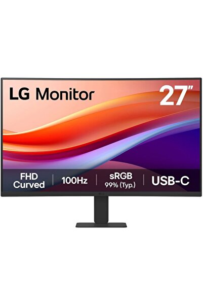 LG Monitör 27″ Kavisli, FHD, 100 Hz, LED VA Paneli, 1000R (27U421A-B)