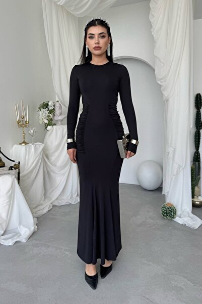 Julidress Drawstring Bodycon Stretchy Maxi Long Pencil Dress