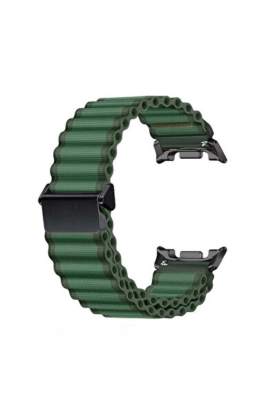 OEM Curea textilă compatibilă cu Galaxy Watch Ultra 47mm, Gri - Verde