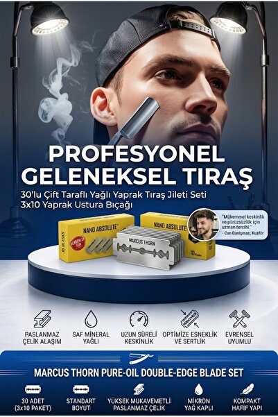 Transformacion 30lu Çift Taraflı Yağlı Yaprak Tıraş Jileti Seti 3x10 Yaprak U...