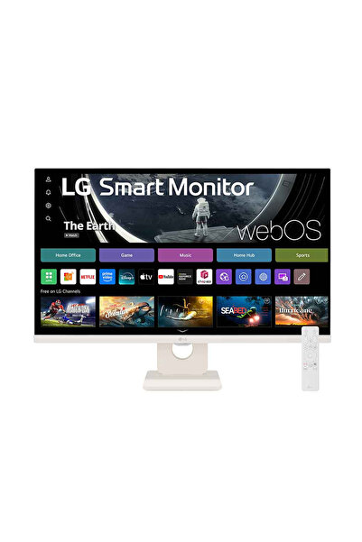 LG Monitör 27″ Düz, FHD, IPS Panel, 100 Hz, Kablosuz, Akıllı (27U511SA-W)
