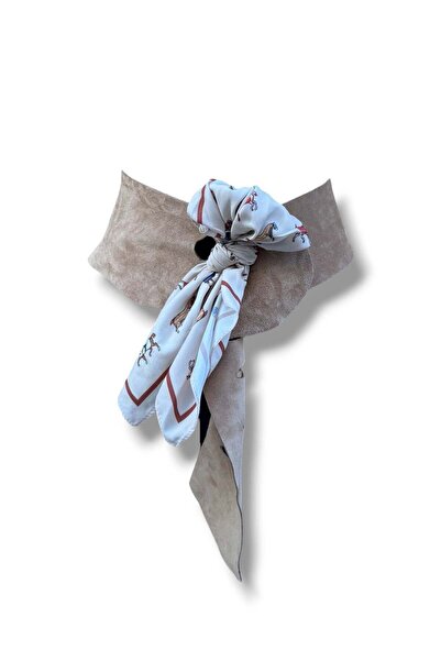 Yılday Gür Butik Estelle Mink Nubuck Belt with Scarf |   Casual Women's Belt ...