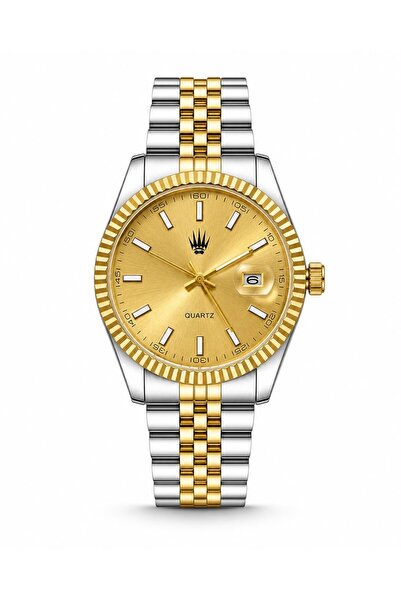 WATCHOFROYAL Kaelor Silver Gold Yellow Steel Wristwatch
