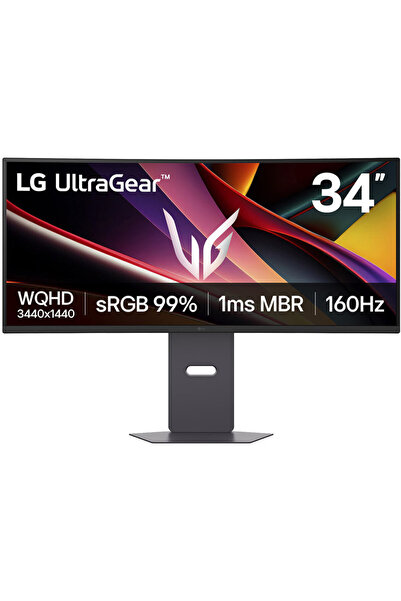 LG 34″ UltraGear™ WQHD Kavisli Oyun Monitörü, 160Hz, 1ms MBR, NVIDIA G-SYNC –...