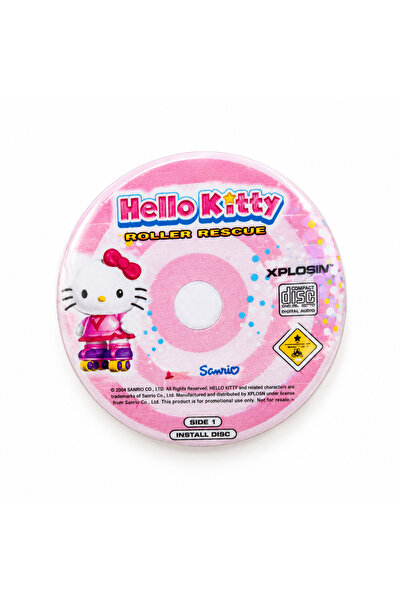Hens Baskı Atölyesi Hello Kitty Roller Rescue CD Şeklinde Rozet | 44 mm Metal...
