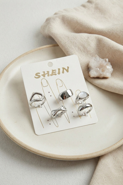 callerrons accessories Silver Color Brass Bohemian Ring Combination Byk4261 -...