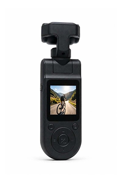 Generic 360 Degree Action Camera with Dual Panoramic Lenses, Built-in Color D...