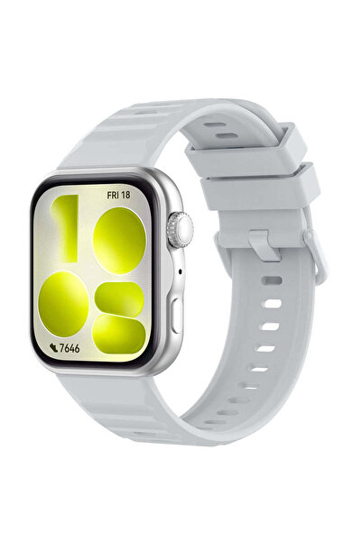 Techsuit Strap for Huawei Watch Fit 5 Pro, Watchband (W082), white - grey