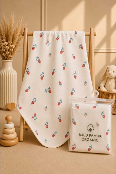 LİLİYUM Baby Girl Blanket Gift Packaged 100% Cotton Double Layer 85X85 cm Org...