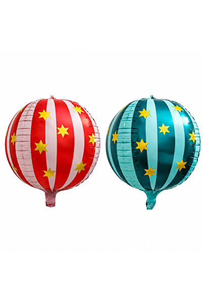 Genel Markalar 2li krom balon set renkli