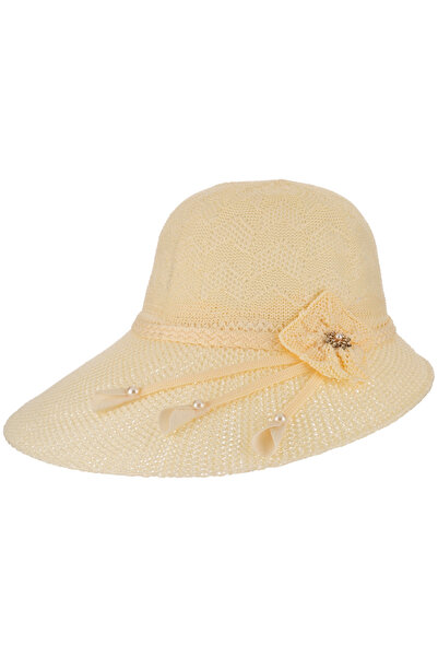 marmara qumasch Suyutti p-t26745-03 women's visor mercerized straw hat
