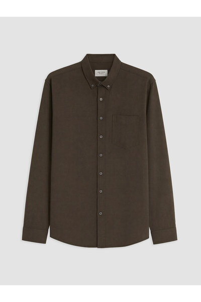 LC Waikiki Lcw Vision Brown Regular Fit Oxford Men's Shirt