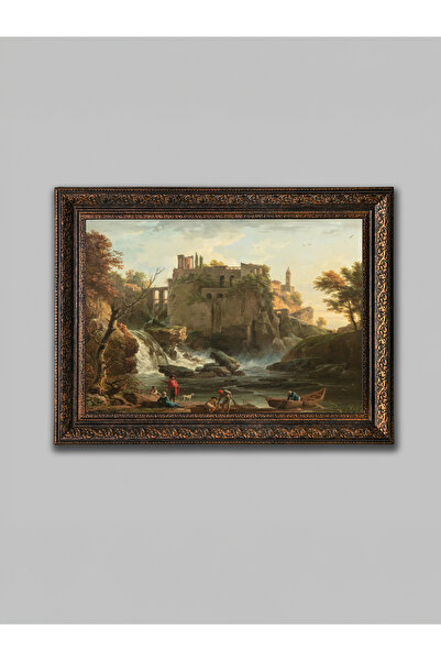 WoodyArts Tivoli Landscape Bronze Antique Framed Decorative Living Room Wall ...