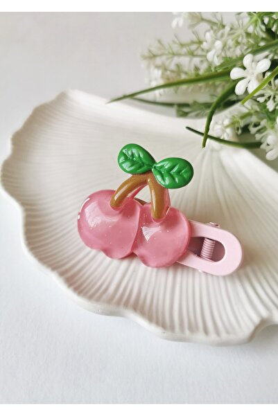 Halley Concept Cherry Figured Children's Hair Clip with Clamp 6X4 cm