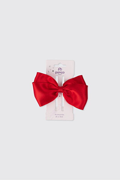 Panço Girl's Red Ribbon Buckle Set