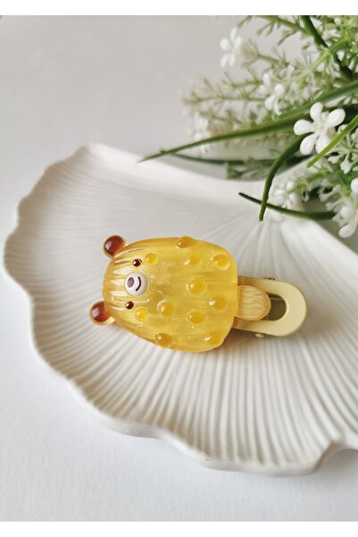 Halley Concept Yellow Teddy Bear Figured Ice Cream Children's Buckle 6 X 3.5 cm