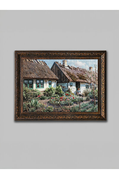WoodyArts Tablou decorativ de perete pentru sufragerie, în stil antic, bronz ...