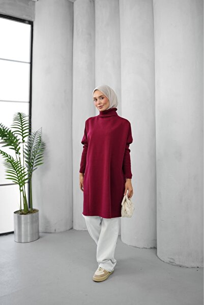 ankanoor High-Neck Comfortable Cut Knitwear Tunic Anka261053