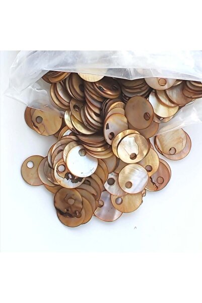 yumakça Doğal Pul Delikli Takı Ve Örgü Pulu 20 Mm Kahve Rengi ( 35 Adet )