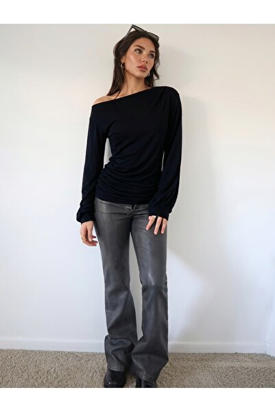 Lucky Line Freya Women's Lycra Viscose Flowy Blouse, Stylish Blouse with Adju...