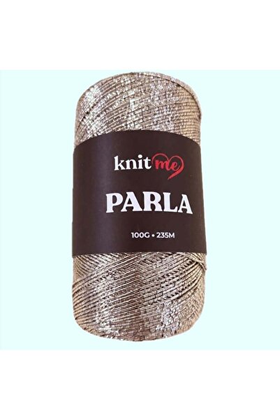 knitme Parla Platin Simli Çanta ve Aksesuar Örgü İpliği