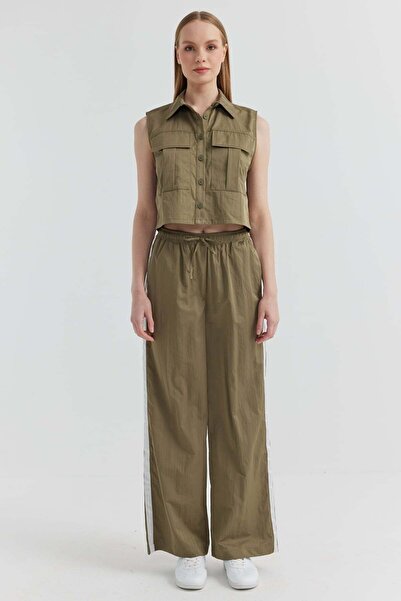 PAULMARK Women's stripe detailed pants