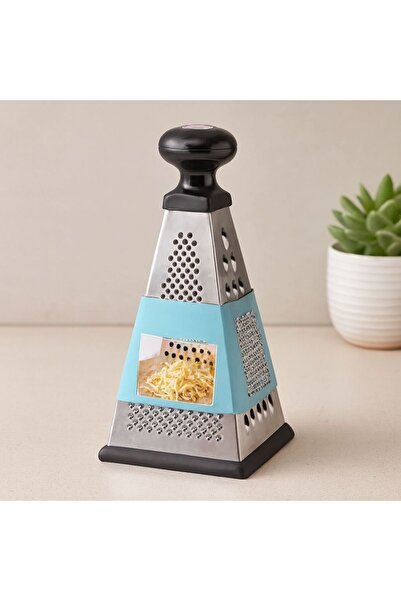 Royaleks 9 Inch Steel Kitchen Grater - Silicone Base, Plastic Handle