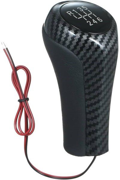 FVR Bmw E92 E93 E46,E90,F20,F30,E39,E60,F10 White Lighted Gear Shift Knob 6 Forward Carbon Fiber Patterned