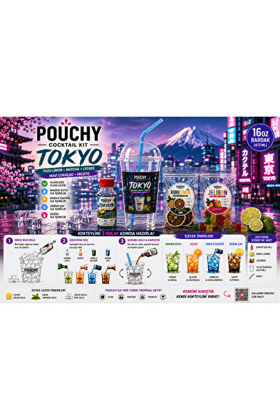 Genel Markalar POUCHY Tokyo Alkolsüz Kokteyl Kit