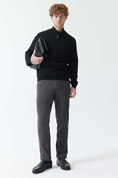 PAULMARK Men's Jogger Elastic Waist Velvet Trousers