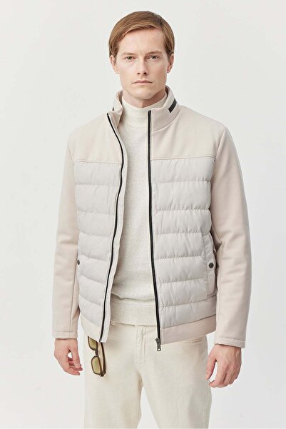PAULMARK Men's Contrast Detailed Coat