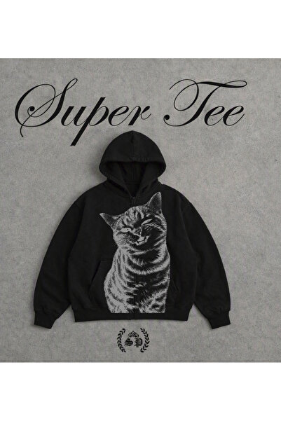 StartMore Cat Vintage Trend Zip-Up SweatShirt Hoodie Styler series13