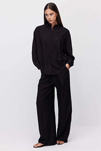 PAULMARK Women's Elastic Waist Wide Leg Pants