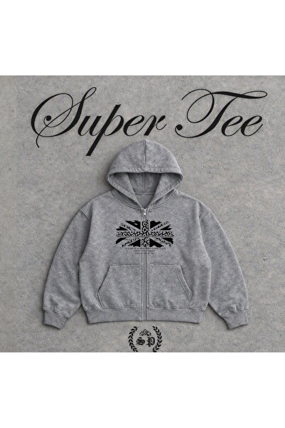 StartMore Zip-up Englisman Vintage Hoodie Zipper Baskılı Longssleeve and seri...
