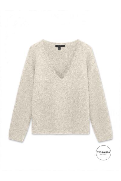 Vero Moda Maternity Strickpullover Normal geschnitten V-Ausschnitt Pullover