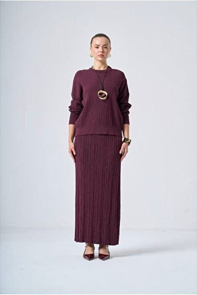 Nuss 702 Line Detailed Skirt Suit