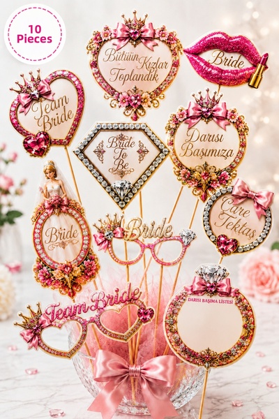 Huzur Party Store Bride to Be Banner Set 10 Pieces 30 cm Bachelorette Bridal ...