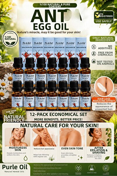 PURLEOİL Purle Oil 20 ml Ant Egg Oil Economical Pack of 12
