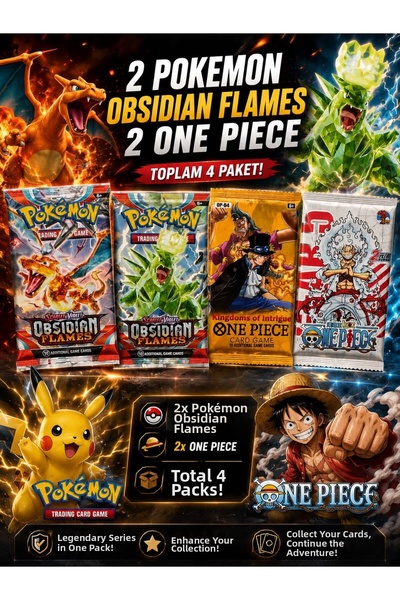 CANTEX TECH Pokemon Obsidian Flames and One Piece 2 Series 4 Pack
