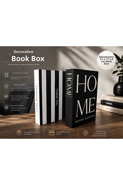 NariHome 2-Pack Decorative Book Box