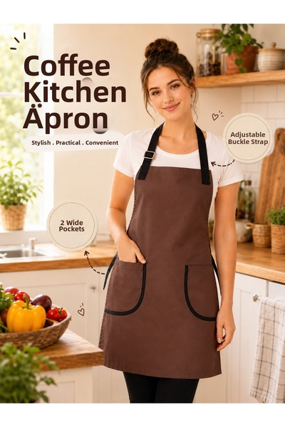 Kitchen Vogue Kitchen Apron Water Repellent Stain Resistant Apron with 2 Pock...