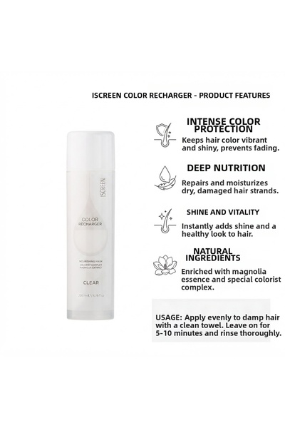 SCREEN Puredips Clear Transparent Intensive Shine Thinning and Nourishing Hair Mask 200 ml - Neutral Glossing Mask