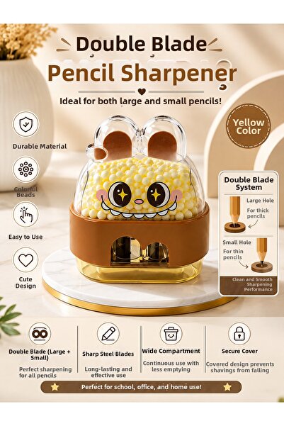 Generic Brand Double Blade Pencil Sharpener with Container for Large and Smal...