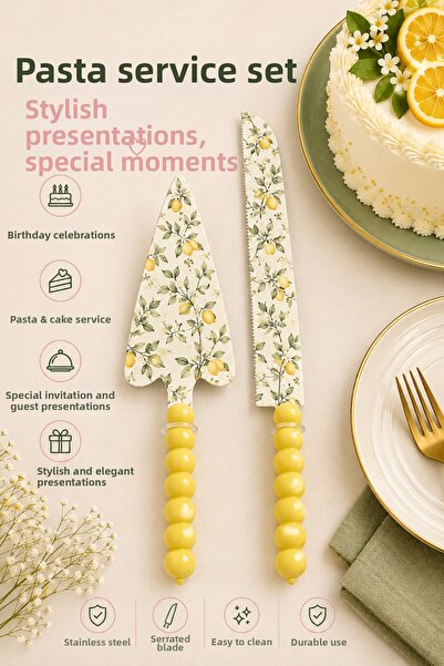 modalonga size ne lazım? Luxury 2-Piece Cake Cutting and Serving Set