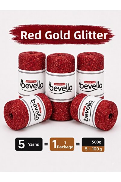 Bevella Macrame Cord Ασημί Κόκκινο Μαλακό Βαμβακερό Βαμβάκι Αλυσίδα 1,5 χιλ. ...