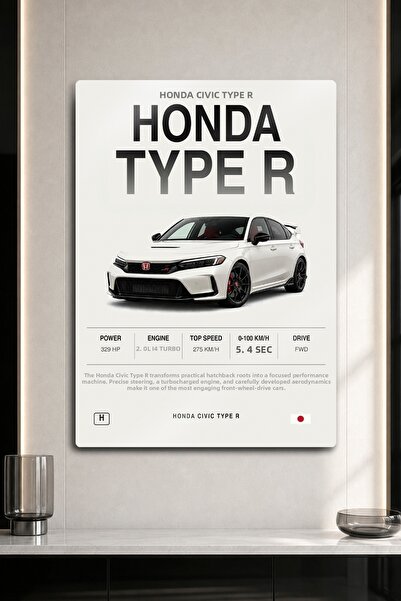 DekorHane Imprimare metalică - Poster cu date tehnice pentru autoturism japon...