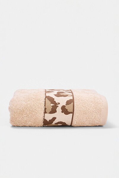 TRENDYOLMİLLA HOME Set of 2 100% Cotton Leopard Jacquard Face Towels 50X90 cm